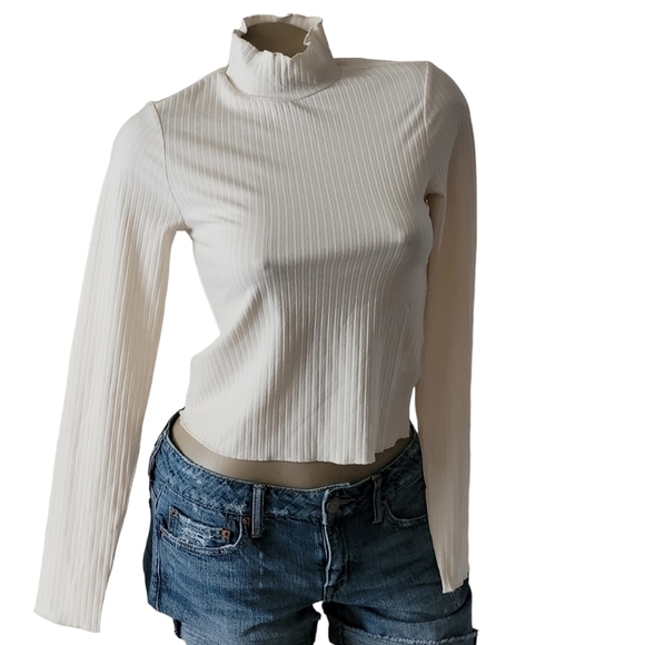 Juicy Couture Ribbed Long Sleeve in Cream Pebble - Picture 1 of 10